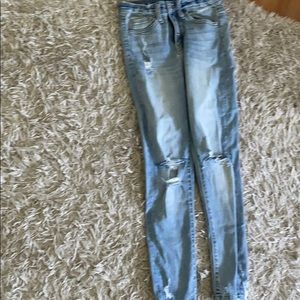 light wash ripped jeans